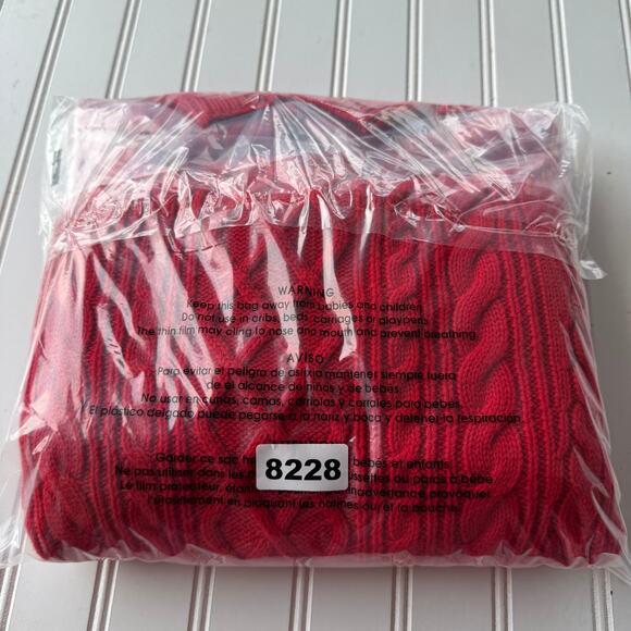 Ann Taylor Size XL Petite Cable Knit Red Pullover Sweater size XL - Picture 6 of 6